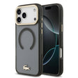 Apple iPhone 17 Pro Max Kılıf Lacoste Orjinal Lisanslı M-safe Şarj Özellikli Gold Timsah Logolu Buzlu Kapak