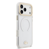Apple iPhone 17 Pro Max Kılıf Lacoste Orjinal Lisanslı M-safe Şarj Özellikli Gold Timsah Logolu Buzlu Kapak