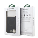 Apple iPhone 17 Pro Max Kılıf Lacoste Orjinal Lisanslı M-safe Şarj Özellikli İkonik Logolu Metal Kamera Çerçeveli Silikon Kapak