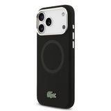 Apple iPhone 17 Pro Max Kılıf Lacoste Orjinal Lisanslı M-safe Şarj Özellikli İkonik Logolu Metal Kamera Çerçeveli Silikon Kapak
