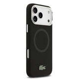 Apple iPhone 17 Pro Max Kılıf Lacoste Orjinal Lisanslı M-safe Şarj Özellikli İkonik Logolu Metal Kamera Çerçeveli Silikon Kapak