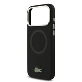 Apple iPhone 17 Pro Max Kılıf Lacoste Orjinal Lisanslı M-safe Şarj Özellikli İkonik Logolu Metal Kamera Çerçeveli Silikon Kapak