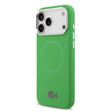 Apple iPhone 17 Pro Max Kılıf Lacoste Orjinal Lisanslı M-safe Şarj Özellikli İkonik Logolu Metal Kamera Çerçeveli Silikon Kapak