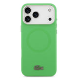 Apple iPhone 17 Pro Max Kılıf Lacoste Orjinal Lisanslı M-safe Şarj Özellikli İkonik Logolu Metal Kamera Çerçeveli Silikon Kapak