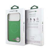 Apple iPhone 17 Pro Max Kılıf Lacoste Orjinal Lisanslı M-safe Şarj Özellikli İkonik Logolu Metal Kamera Çerçeveli Silikon Kapak