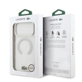 Apple iPhone 17 Pro Max Kılıf Lacoste Orjinal Lisanslı M-safe Şarj Özellikli İkonik Timsah Logolu Buzlu Kapak
