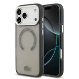 Apple iPhone 17 Pro Max Kılıf Lacoste Orjinal Lisanslı M-safe Şarj Özellikli İkonik Timsah Logolu Buzlu Kapak