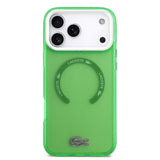 Apple iPhone 17 Pro Max Kılıf Lacoste Orjinal Lisanslı M-safe Şarj Özellikli İkonik Timsah Logolu Buzlu Kapak