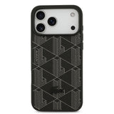 Apple iPhone 17 Pro Max Kılıf Lacoste Orjinal Lisanslı M-safe Şarj Özellikli PU Deri Tasarımlı Kartlıklı Karışık Monogram Desenli Kapak