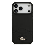 Apple iPhone 17 Pro Max Kılıf Lacoste Orjinal Lisanslı M-safe Şarj Özellikli PU Deri Tasarımlı Metal Logolu Kapak