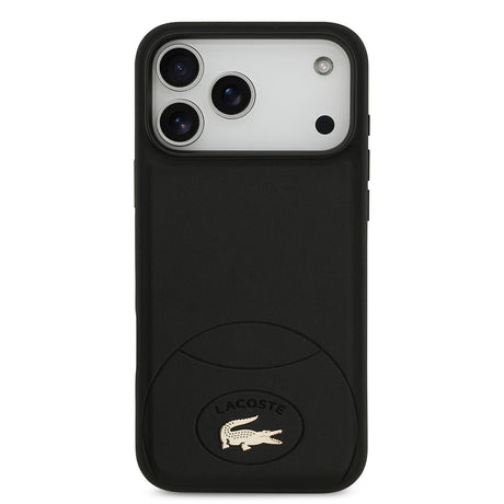 Apple iPhone 17 Pro Max Kılıf Lacoste Orjinal Lisanslı M-safe Şarj Özellikli PU Deri Tasarımlı Metal Logolu Kapak