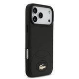 Apple iPhone 17 Pro Max Kılıf Lacoste Orjinal Lisanslı M-safe Şarj Özellikli PU Deri Tasarımlı Metal Logolu Kapak