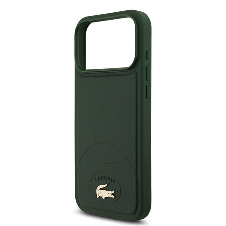 Apple iPhone 17 Pro Max Kılıf Lacoste Orjinal Lisanslı M-safe Şarj Özellikli PU Deri Tasarımlı Metal Logolu Kapak