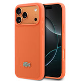 Apple iPhone 17 Pro Max Kılıf Lacoste Orjinal Lisanslı M-safe Şarj Özellikli PU Pike Desenli Metal Logolu Kapak