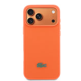 Apple iPhone 17 Pro Max Kılıf Lacoste Orjinal Lisanslı M-safe Şarj Özellikli PU Pike Desenli Metal Logolu Kapak
