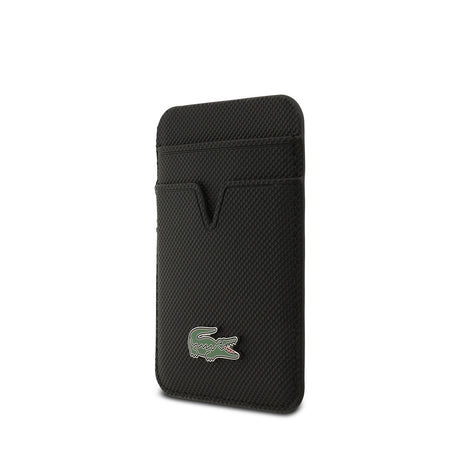 Apple iPhone 17 Pro Max Kılıf Lacoste Orjinal Lisanslı M-safe Şarj Özellikli PU Pike Desenli Metal Logolu Kartlıklı Kapak