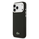 Apple iPhone 17 Pro Max Kılıf Lacoste Orjinal Lisanslı M-safe Şarj Özellikli PU Pike Desenli Standlı Metal Logolu Kapak