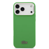 Apple iPhone 17 Pro Max Kılıf Lacoste Orjinal Lisanslı M-safe Şarj Özellikli PU Pike Desenli Standlı Metal Logolu Kapak