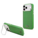 Apple iPhone 17 Pro Max Kılıf Lacoste Orjinal Lisanslı M-safe Şarj Özellikli PU Pike Desenli Standlı Metal Logolu Kapak