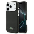 Apple iPhone 17 Pro Max Kılıf Lacoste Orjinal Lisanslı M-Safe Şarj Özellikli PVC Pike Desenli Arka Yüzey İkonik Timsah Dokuma Logolu Kapak