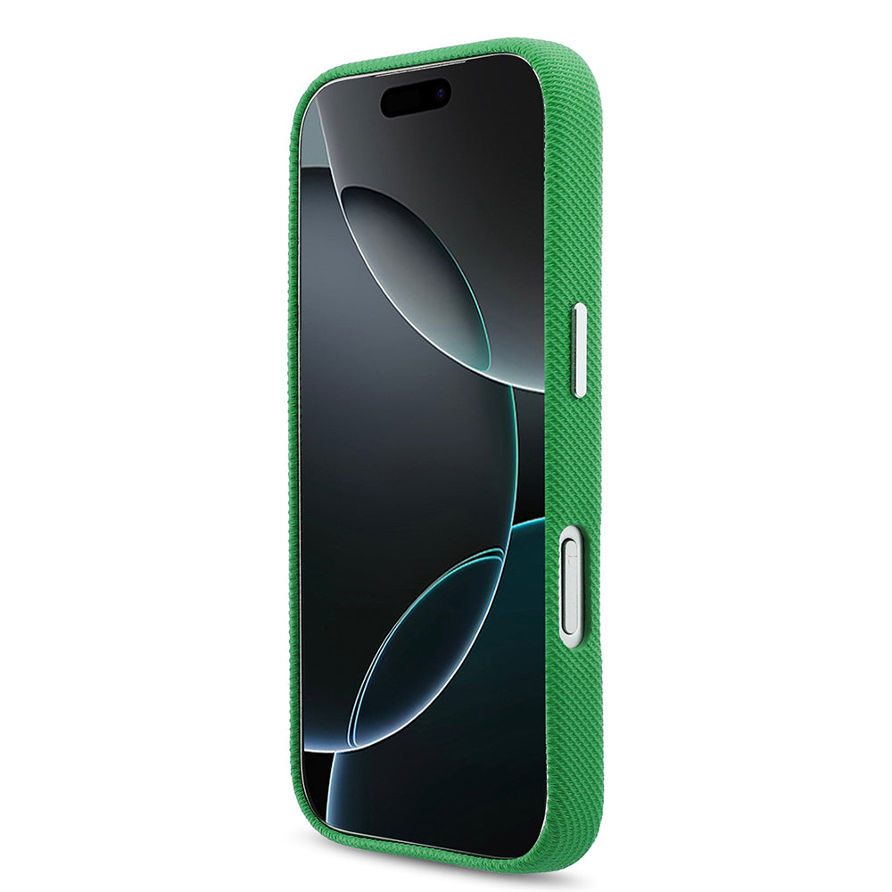 Apple iPhone 17 Pro Max Kılıf Lacoste Orjinal Lisanslı M-Safe Şarj Özellikli PVC Pike Desenli Arka Yüzey İkonik Timsah Dokuma Logolu Kapak