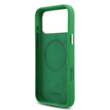 Apple iPhone 17 Pro Max Kılıf Lacoste Orjinal Lisanslı M-Safe Şarj Özellikli PVC Pike Desenli Arka Yüzey İkonik Timsah Dokuma Logolu Kapak