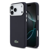 Apple iPhone 17 Pro Max Kılıf Lacoste Orjinal Lisanslı M-Safe Şarj Özellikli PVC Pike Desenli Arka Yüzey İkonik Timsah Dokuma Logolu Kapak