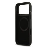 Apple iPhone 17 Pro Max Kılıf Lacoste Orjinal Lisanslı M-safe Şarj Özellikli Standlı PU Deri Karışık Monogram Desenli Kapak