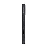 Apple iPhone 17 Pro Max Kılıf M-safe Şarj Özellikli 1500D Aramid Fiber Pitaka Military-Grade Classic Serisi Black-Grey Twill Kapak