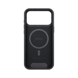 Apple iPhone 17 Pro Max Kılıf M-safe Şarj Özellikli 1500D Aramid Fiber Pitaka Military-Grade Classic Serisi Black-Grey Twill Kapak
