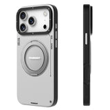 Apple iPhone 17 Pro Max Kılıf M-safe Şarj Özellikli 360 Derece Standlı Basit Mat Deri Desenli Youngkit Tech Leather Serisi Kapak