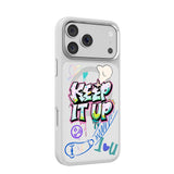 Apple iPhone 17 Pro Max Kılıf M-safe Şarj Özellikli 3D Baskılı Tasarım Mutural Graffiti Serisi Kapak