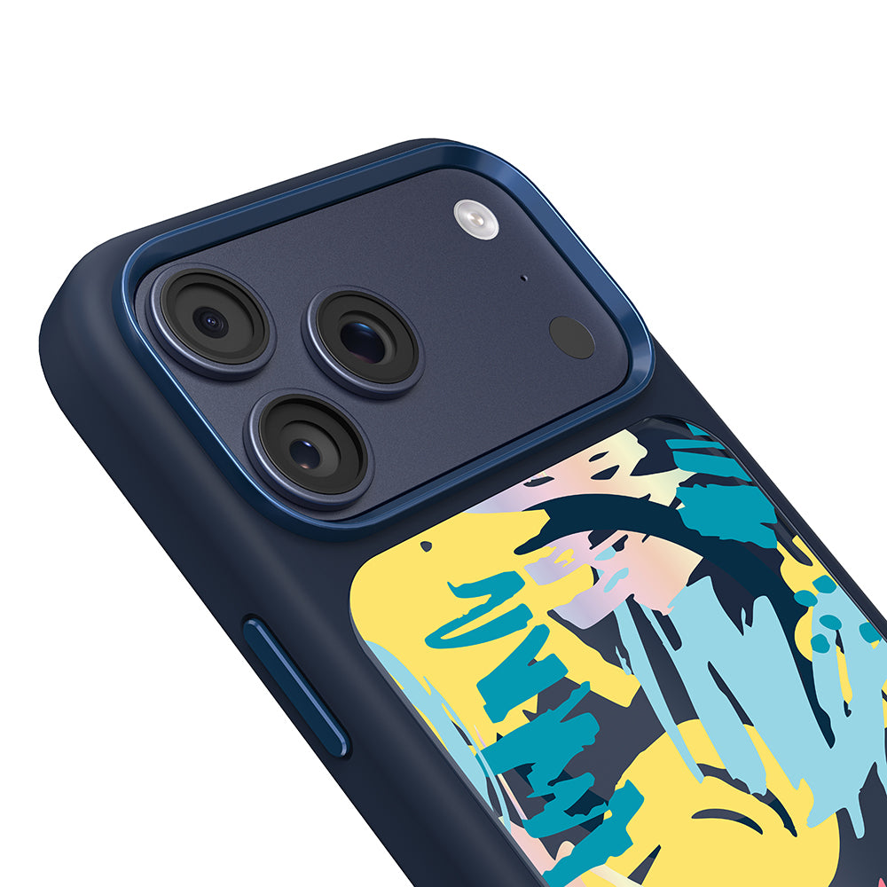 Apple iPhone 17 Pro Max Kılıf M-safe Şarj Özellikli 3D Baskılı Tasarım Mutural Graffiti Serisi Kapak