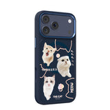 Apple iPhone 17 Pro Max Kılıf M-safe Şarj Özellikli 3D Baskılı Tasarım Mutural The Cat Serisi Kapak