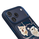 Apple iPhone 17 Pro Max Kılıf M-safe Şarj Özellikli 3D Baskılı Tasarım Mutural The Cat Serisi Kapak
