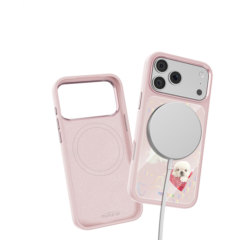 Apple iPhone 17 Pro Max Kılıf M-safe Şarj Özellikli 3D Baskılı Tasarım Mutural The Dog Serisi Kapak