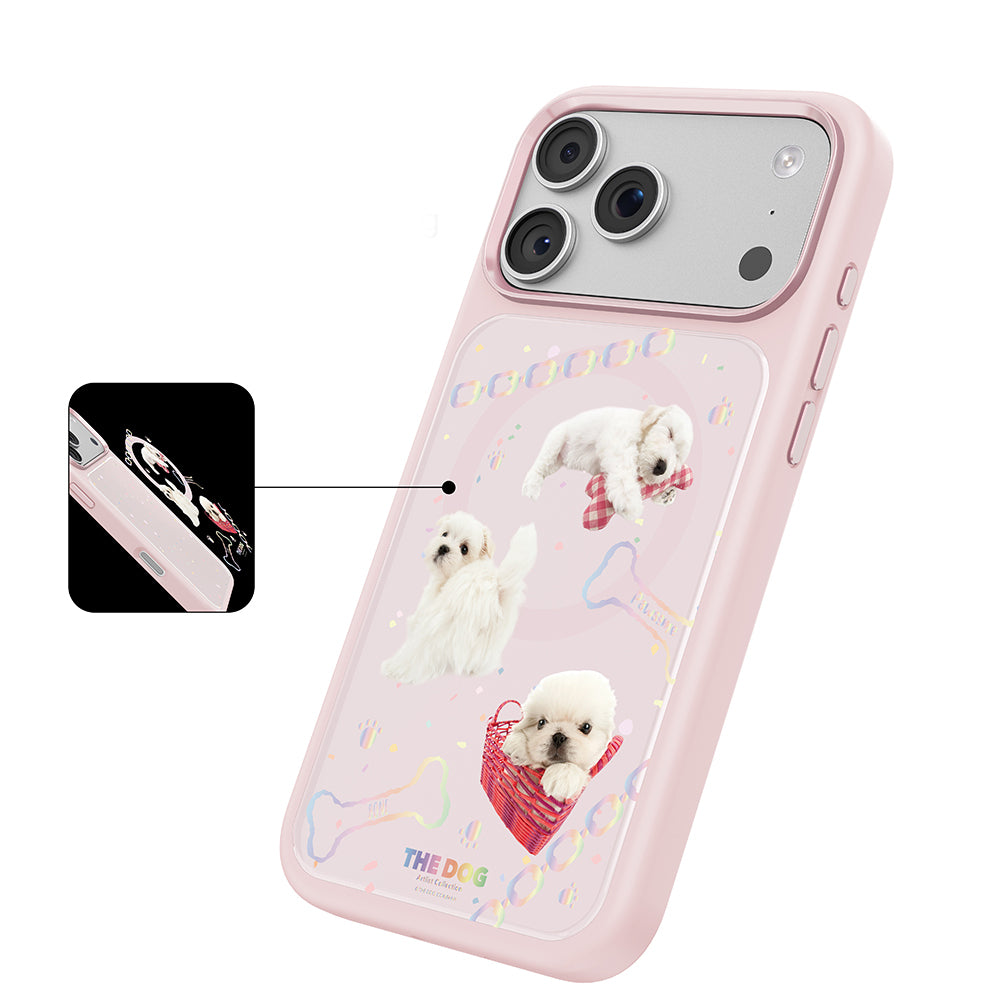 Apple iPhone 17 Pro Max Kılıf M-safe Şarj Özellikli 3D Baskılı Tasarım Mutural The Dog Serisi Kapak