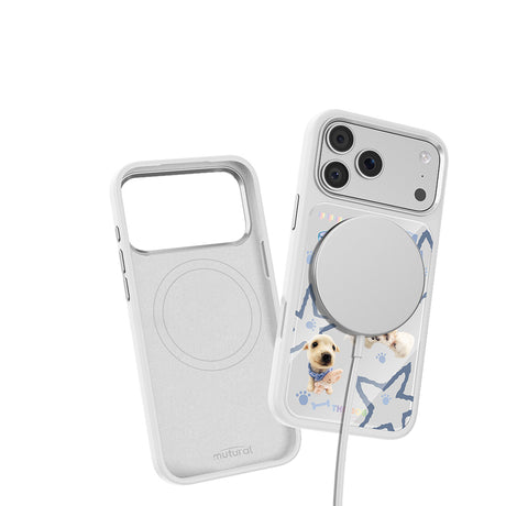Apple iPhone 17 Pro Max Kılıf M-safe Şarj Özellikli 3D Baskılı Tasarım Mutural The Dog Serisi Kapak