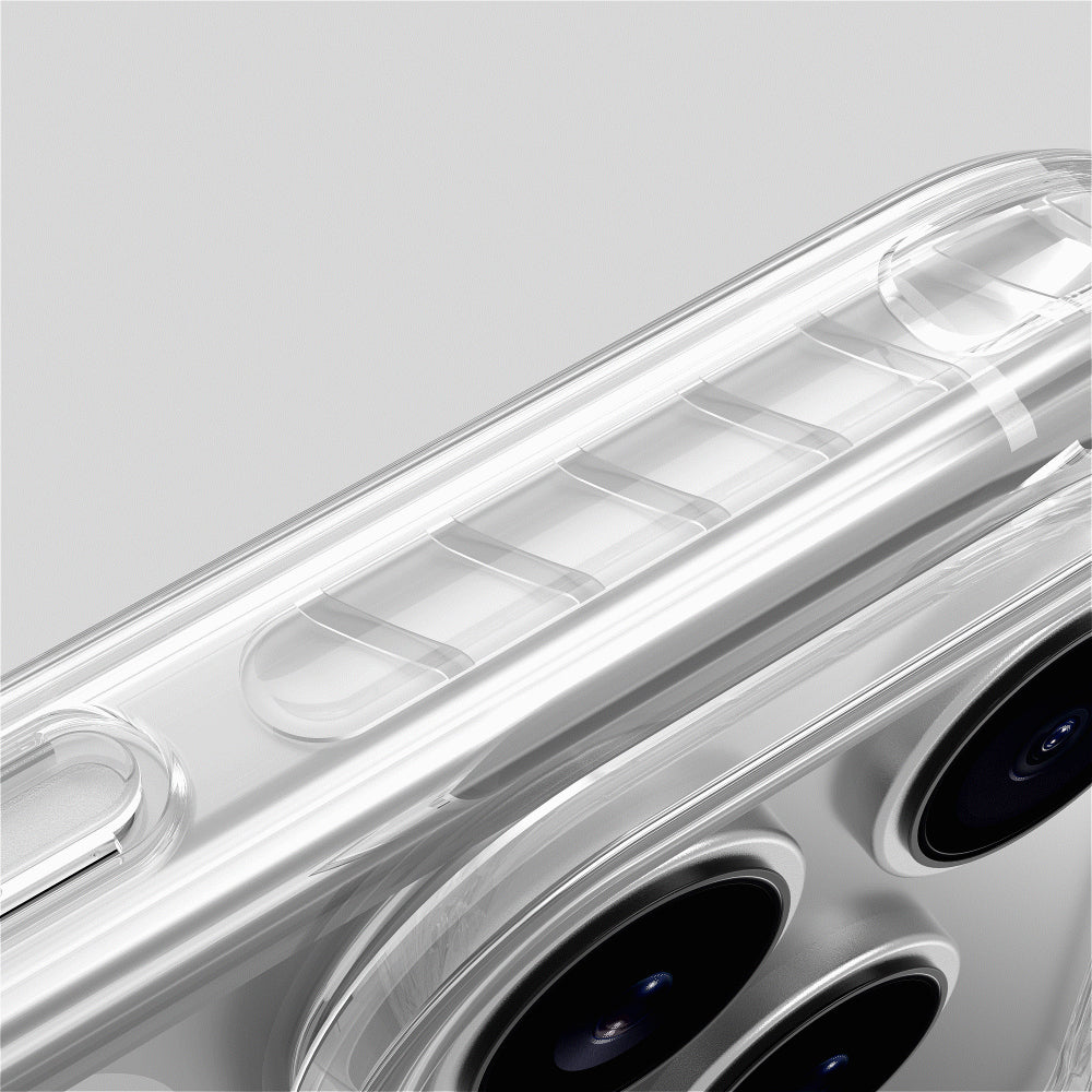 Apple iPhone 17 Pro Max Kılıf M-Safe Şarj Özellikli Airbag Tasarımlı Standlı AmazingThing Titan Pro MagSpin Kapak