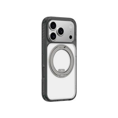 Apple iPhone 17 Pro Max Kılıf M-Safe Şarj Özellikli Airbag Tasarımlı Standlı AmazingThing Titan Pro MagSpin Kapak