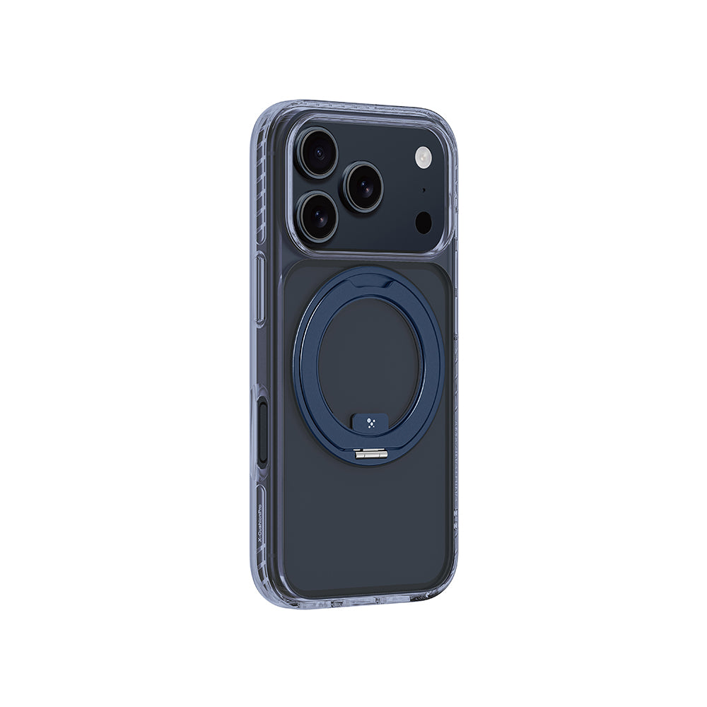 Apple iPhone 17 Pro Max Kılıf M-Safe Şarj Özellikli Airbag Tasarımlı Standlı AmazingThing Titan Pro MagSpin Kapak