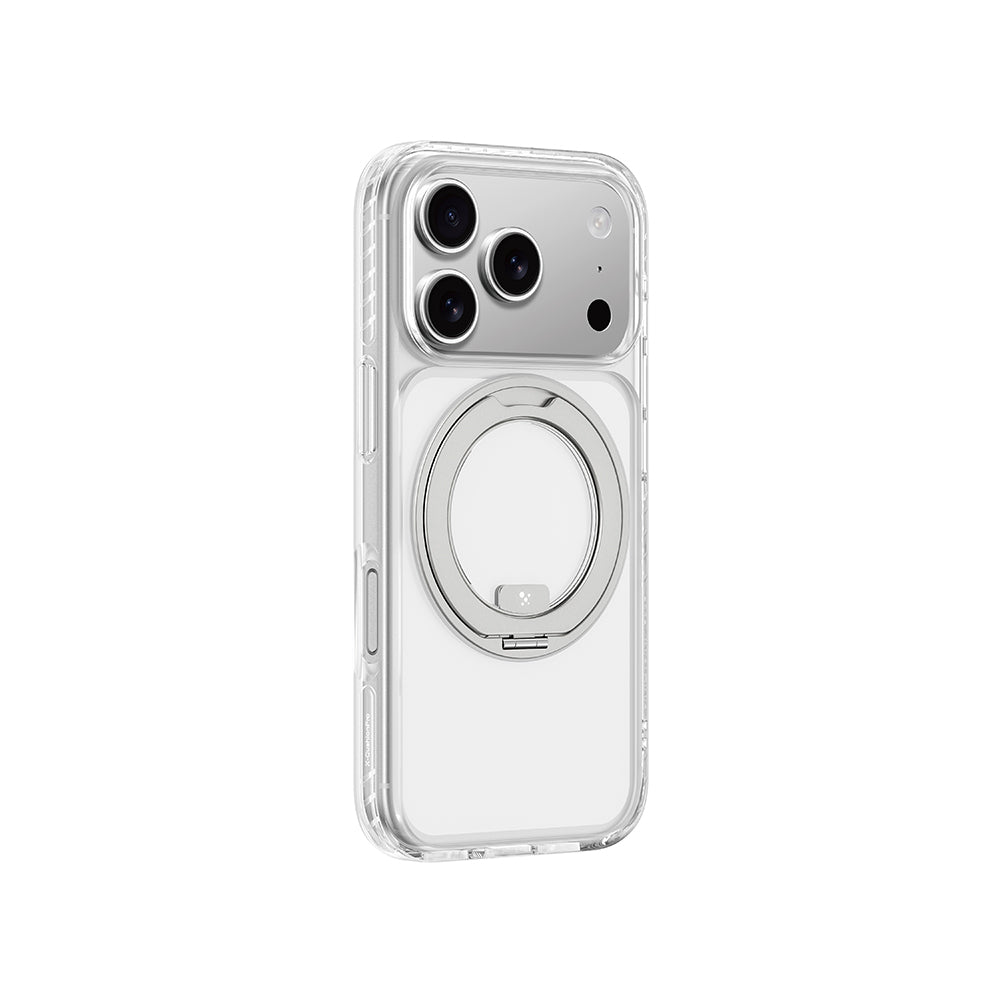 Apple iPhone 17 Pro Max Kılıf M-Safe Şarj Özellikli Airbag Tasarımlı Standlı AmazingThing Titan Pro MagSpin Kapak