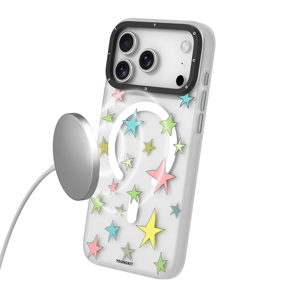 Apple iPhone 17 Pro Max Kılıf M-Safe Şarj Özellikli Airbagli Çift Katmanlı Youngkit Sweathart Serisi Kapak