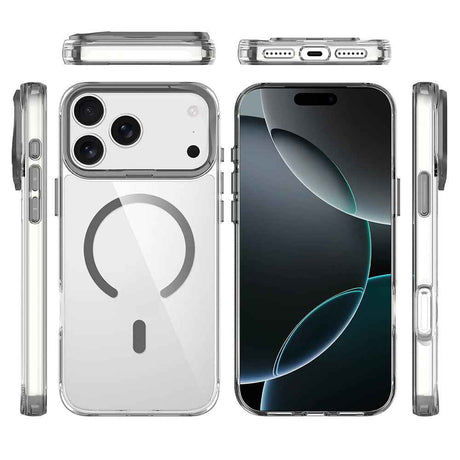 Apple iPhone 17 Pro Max Kılıf M-safe Şarj Özellikli Airbagli Kamera Standlı Zore Azor Kapak