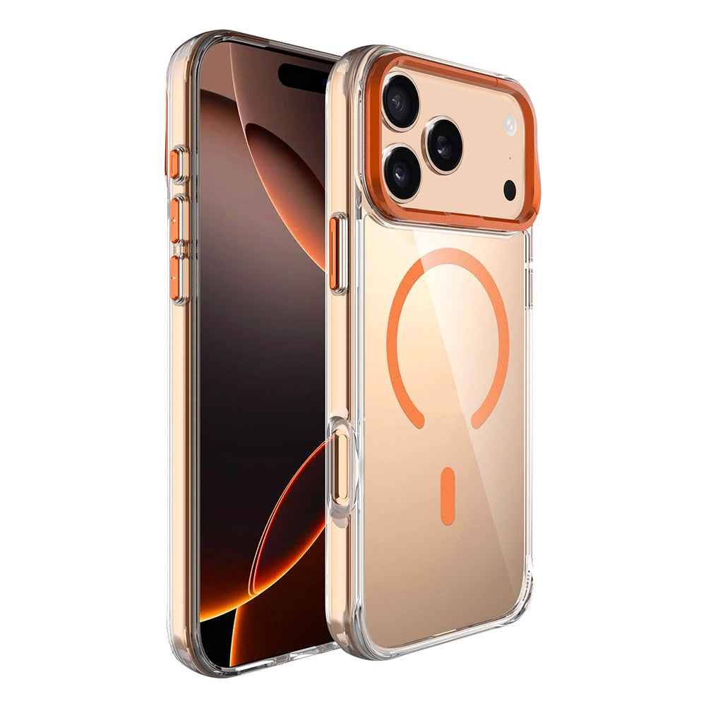 Apple iPhone 17 Pro Max Kılıf M-safe Şarj Özellikli Airbagli Kamera Standlı Zore Azor Kapak
