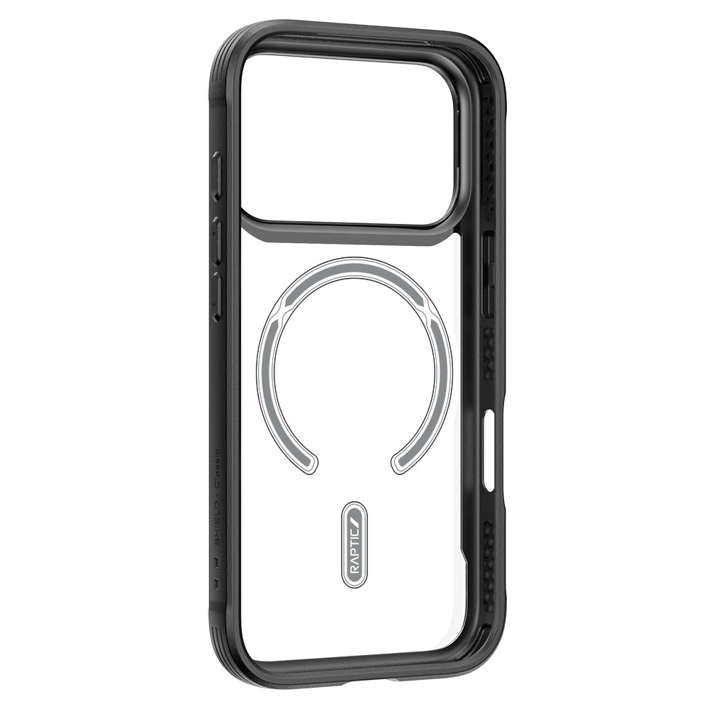 Apple iPhone 17 Pro Max Kılıf M-safe Şarj Özellikli Airbagli Raptic Shield Serisi Şeffaf Arka Yüzey Kapak