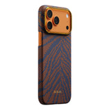 Apple iPhone 17 Pro Max Kılıf M-safe Şarj Özellikli Aramid Karbon Fiber Pitaka Breath of Veins Serisi Kapak