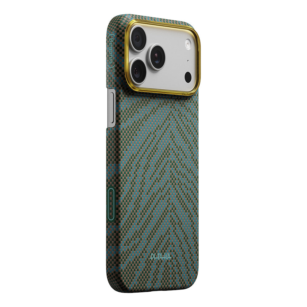 Apple iPhone 17 Pro Max Kılıf M-safe Şarj Özellikli Aramid Karbon Fiber Pitaka Breath of Veins Serisi Kapak