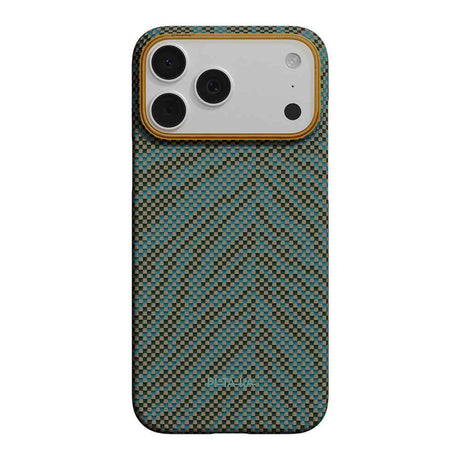 Apple iPhone 17 Pro Max Kılıf M-safe Şarj Özellikli Aramid Karbon Fiber Pitaka Breath of Veins Serisi Kapak