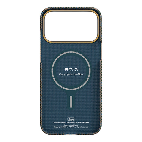 Apple iPhone 17 Pro Max Kılıf M-safe Şarj Özellikli Aramid Karbon Fiber Pitaka Breath of Veins Serisi Kapak